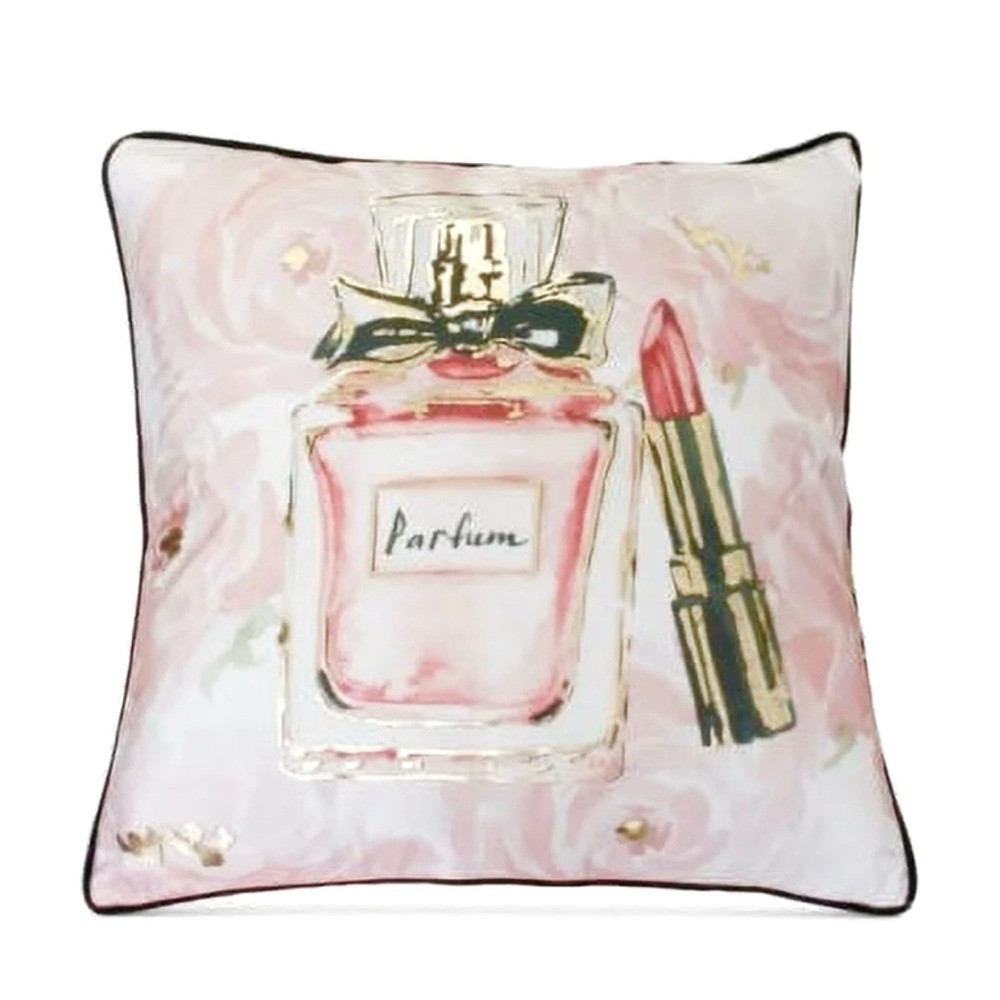 Chic Thro Odessa Faux Velvet Pink Perfume Accent Decorative Pillow Cover 20x20